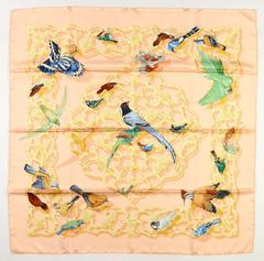 Hermès La Vie au Grand Air scarf in pink by Antoine De Jacquelot, 1990