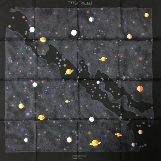 HERMES LA VOIE LACTEE スカーフ Hermes Silk Scarf “La Voie Lactee” (Milky Way) by Wladimir