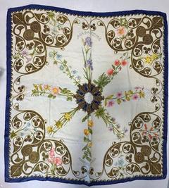 Hermès Arabesques scarf in white by Henri d'Origny, 1964