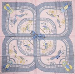 A variation of the Hermès scarf `Voitures paniers ` first edited in 1984 by `Julie Abadie`