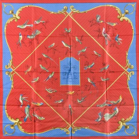 A variation of the Hermès scarf `La volière des dames ` first edited in 1959 by `Hugo Grygkar`