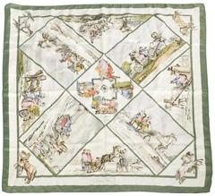 A variation of the Hermès scarf `Voyages slaves` first edited in 1982 by `Loïc Dubigeon`