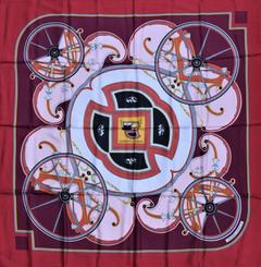 A variation of the Hermès scarf `Washington's carriage` first edited in 1979 by `Caty Latham`