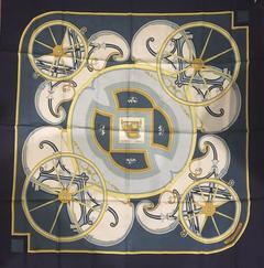 A variation of the Hermès scarf `Washington's carriage` first edited in 1979 by `Caty Latham`