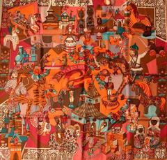 A variation of the Hermès scarf `Zabavushka ` first edited in 2009 by `Evgenia Miroschnichenko`