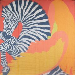 A variation of the Hermès scarf `Zebra pegasus` first edited in 2014 by `Alice Shirley`
