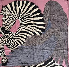 A variation of the Hermès scarf `Zebra pegasus` first edited in 2014 by `Alice Shirley`