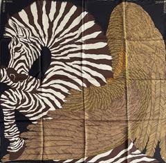 A variation of the Hermès scarf `Zebra pegasus` first edited in 2014 by `Alice Shirley`