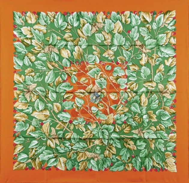 L'arbre de soie green, brown - Hermès Scarf Details | Scarf Sage