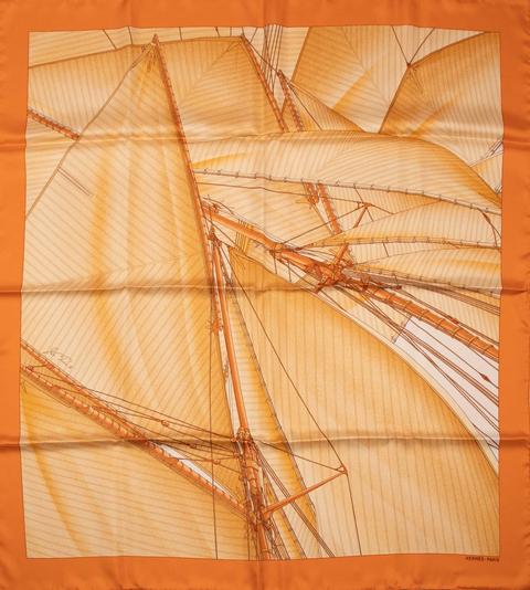 A variation of the Hermès scarf `Vent portant II (détail)` first edited in 2003 by `Yannick Manier`