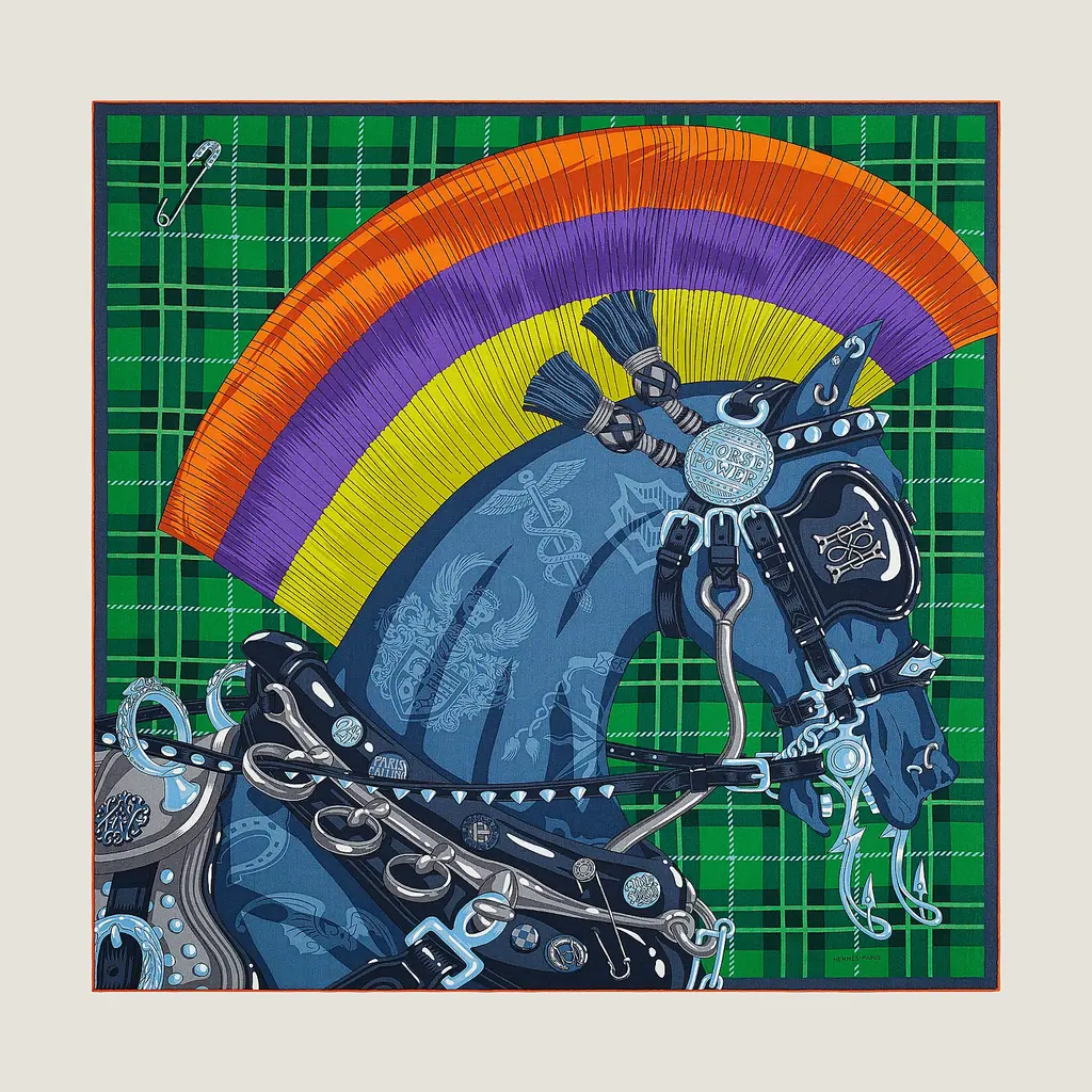 ☆芸術的デザイン☆エルメス  Cheval Punk Bandana Cheval Punk Bandana scarf 65 | Hermès Mainland China