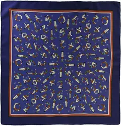 A variation of the Hermès scarf `Les chiffres` first edited in 1990 by `Hugo Grygkar`