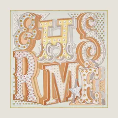 A variation of the Hermès scarf `Hermès électrique` first edited in 2020 by `Dimitri Rybaltchenko`