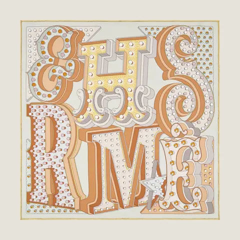 A variation of the Hermès scarf `Hermès électrique` first edited in 2020 by `Dimitri Rybaltchenko`