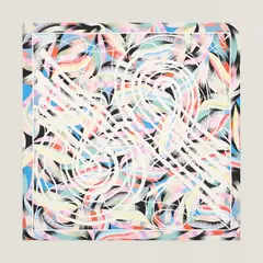 A variation of the Hermès scarf `Marble Silk Fouets et Badines` first edited in  by `Virginie Jamin`