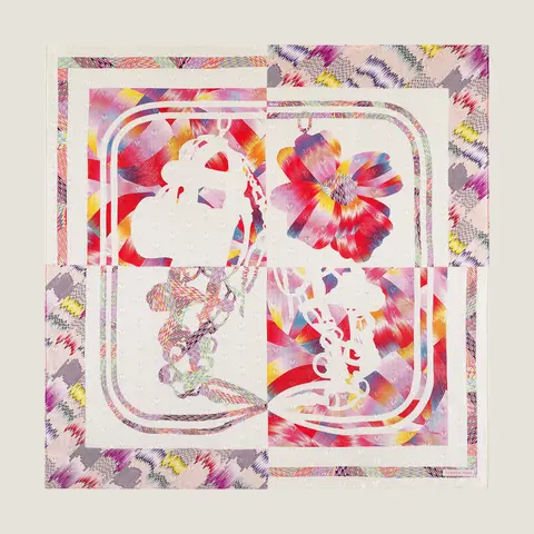 A variation of the Hermès scarf `Marble Silk Brides de Gala` first edited in 2019 by `Hugo Grygkar`