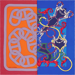 A variation of the Hermès scarf `24 Camails` first edited in 2015 by 