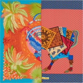 A variation of the Hermès scarf `24 Camails` first edited in 2015 by 