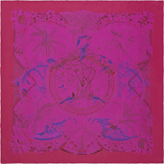 A variation of the Hermès scarf `Aloha teint` first edited in 2014 by `Laurence Bourthoumieux`
