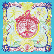A variation of the Hermès scarf `Aloha` first edited in 2017 by `Laurence Bourthoumieux`