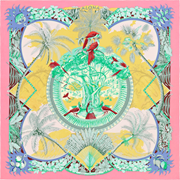 A variation of the Hermès scarf `Aloha` first edited in 2017 by `Laurence Bourthoumieux`