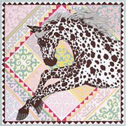 A variation of the Hermès scarf `Appaloosa des Steppes` first edited in 2017 by `Alice Shirley`