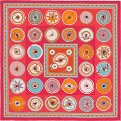 A variation of the Hermès scarf `Belles du Mexique` first edited in 2016 by `Virginie Jamin`