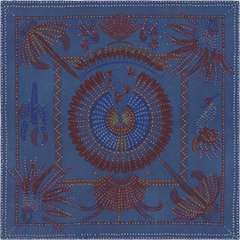 A variation of the Hermès scarf `Brazil Bandhini` first edited in 2014 by `Laurence Bourthoumieux`