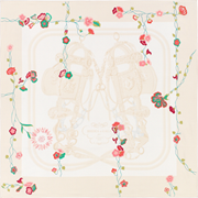 A variation of the Hermès scarf `Brides Fleuries` first edited in 2017 by `Hugo Grygkar`