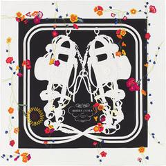 A variation of the Hermès scarf `Brides Fleuries` first edited in 2017 by `Hugo Grygkar`