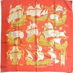 A variation of the Hermès scarf `Armada` first edited in 1976 by `Christiane Vauzelles`