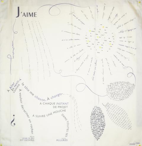 A variation of the Hermès scarf `Carre de Notes` first edited in 2004 by 