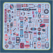 A variation of the Hermès scarf `Carre en Boucles` first edited in 2017 by `Virginie Jamin`