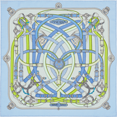 A variation of the Hermès scarf `Cavalcadour` first edited in 2014 by `Henri d'Origny`
