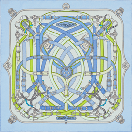 A variation of the Hermès scarf `Cavalcadour` first edited in 2014 by `Henri d'Origny`
