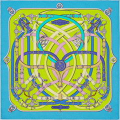 A variation of the Hermès scarf `Cavalcadour` first edited in 2014 by `Henri d'Origny`