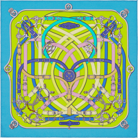 A variation of the Hermès scarf `Cavalcadour` first edited in 2014 by `Henri d'Origny`
