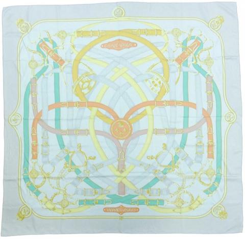A variation of the Hermès scarf `Cavalcadour Multicolor` first edited in 2014 by `Henri d'Origny`
