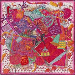 A variation of the Hermès scarf `Cavaliers du Caucase` first edited in 2015 by `Annie Faivre`