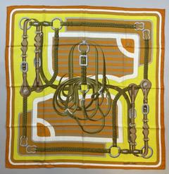 A variation of the Hermès scarf `Coaching` first edited in 2014 by `Julie Abadie`