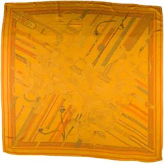 A variation of the Hermès scarf `Concours d'étriers teint` first edited in 2015 by `Virginie Jamin`