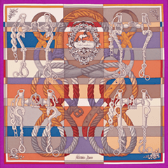 A variation of the Hermès scarf `Della Cavalleria` first edited in 2015 by `Virginie Jamin`