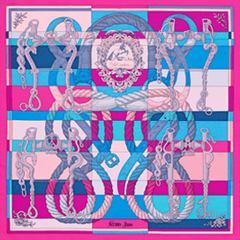 A variation of the Hermès scarf `Della Cavalleria` first edited in 2015 by `Virginie Jamin`