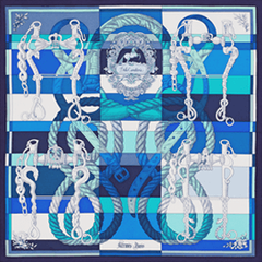 A variation of the Hermès scarf `Della Cavalleria` first edited in 2015 by `Virginie Jamin`