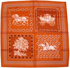 A variation of the Hermès scarf `Écuries Parisiennes` first edited in 2016 by 