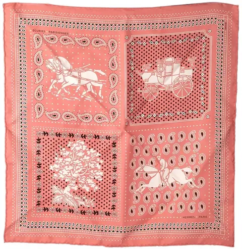 A variation of the Hermès scarf `Écuries Parisiennes` first edited in 2016 by 