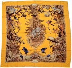 A variation of the Hermès scarf `Équateur` first edited in 2015 by `Robert Dallet`