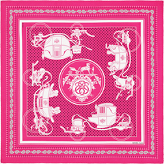 A variation of the Hermès scarf `Ex-Libris Bandana` first edited in 2015 by `Hugo Grygkar`