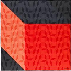 A variation of the Hermès scarf `Façonné Cube Jacquard` first edited in 2017 by 