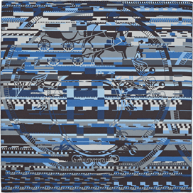 A variation of the Hermès scarf `Glitch` first edited in 2015 by `Dimitri Rybaltchenko`